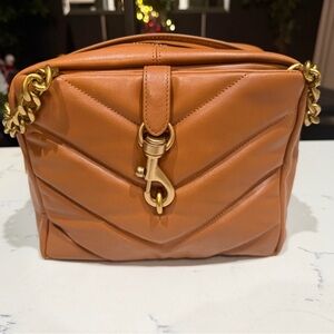 Rebecca Minkoff Tan Crossbody Bag with Gold Hardware